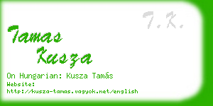tamas kusza business card